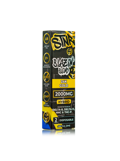 STNR D8 Disposable - 24K Gold - Blazin Blend (Hybrid) 2000mg - 6 Count Display Box