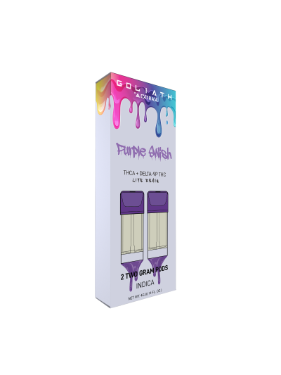 Extrax D8 THC-A Goliath Replacement PODS - 2CT - Purple Swish (Indica) - 4000mg - 5 (2CT) Display Box
