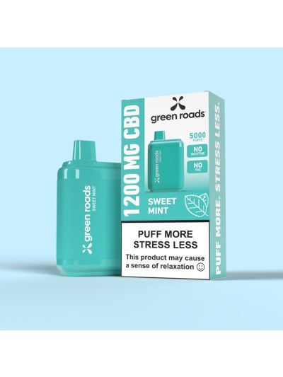 Green Roads CBD Puff Sweet Mint - 1200mg - 6pc per box