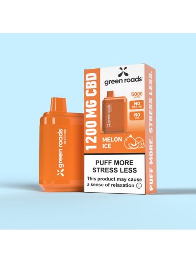 Green Roads CBD Puff Melon Ice - 1200mg Vape Disposable - 6pc per box