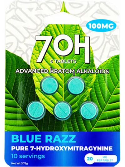 7OH 5ct Blister 10pk - BLUE RAZZ