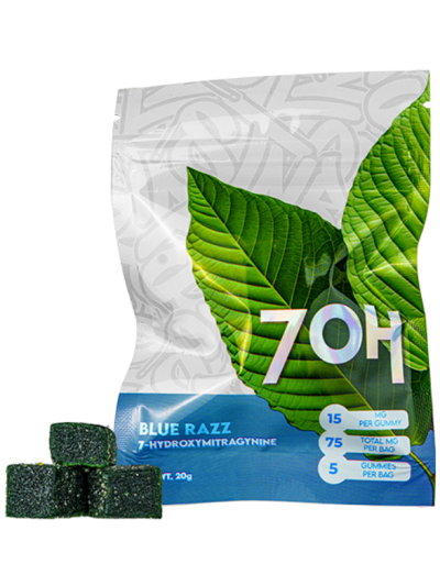 7OH 5ct Gummies 10pk - BLUE RAZZ