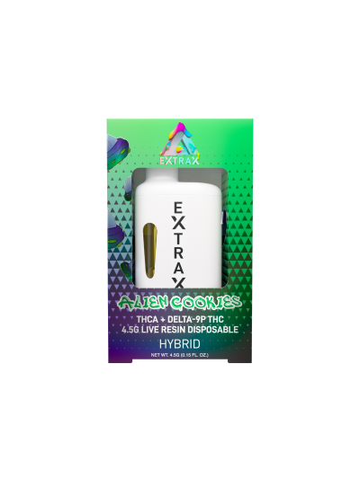 Delta Extrax 4.5g Disposable Alien Cookie (Hybrid) - THC-A (6 pack box)