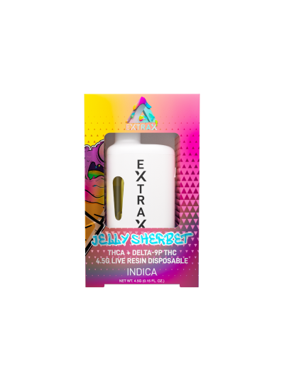 Delta Extrax 4.5g Disposable Jelly Sherbert  (Indica) - THC-A (6 pack box)