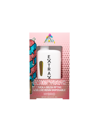 Delta Extrax 4.5g Disposable Sweet Tooth (Hybrid) - THC-A (6 pack box)