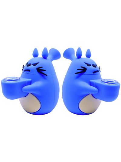 Blue Chubby Animal Silicone Waterpipe -  Blue (6 pc minimum order)