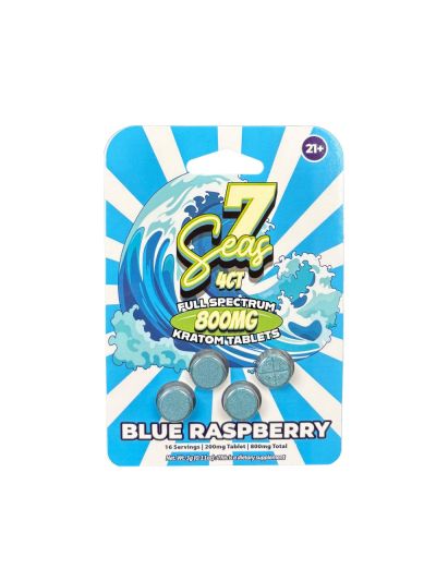 7Seas Full Spectrum Kratom - Blue Raspberry - 800mg 