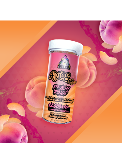 Delta Extrax 12000mg THCA Adios MF Blend Gummies - Peach Rings (Hybrid) (6 jars per box)
