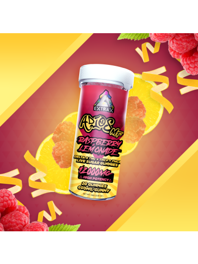 Delta Extrax 12000mg THCA Adios MF Blend Gummies - Raspberry Lemonade (Hybrid) (6 jars per box)