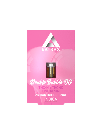 Extrax D8 Cart - Lights Out - Double Bubble OG - 2000mg (Indica) - 6 Count Display Box