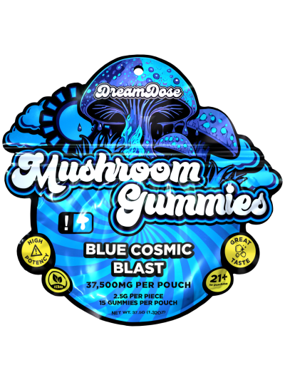 Delta Extrax 37.5g Dream Dose Blue Cosmic Blast Mushroom Gummies