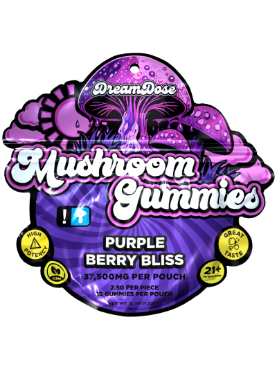 Delta Extrax 37.5g Dream Dose Purple Berry Bliss Mushroom Gummies