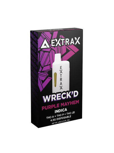 Delta Extrax 4.5g THC-A Disposable Purple Mayhem (Indica) 6 pc Display Box
