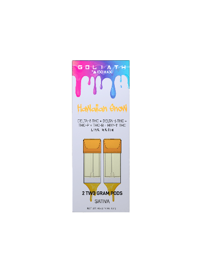 Extrax D8 Goliath Replacement PODS - 2CT - Hawaiian Snow (Sativa) - 4000mg - 5 (2CT) Display Box