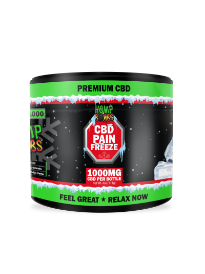 Hemp Bombs CBD Salve - Pain Freeze 1000mg - 6 Jar Display Box