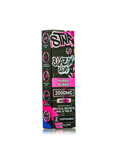 STNR D8 Disposable Hubba Bubba Blazin Blend (Indica) 2000mg - 6 Count Display Box