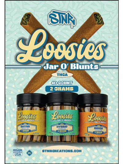 STNR - Loosies - Jar O' Blunts- (Indica) THCA Flower 2g Each Pre-roll (40 count)