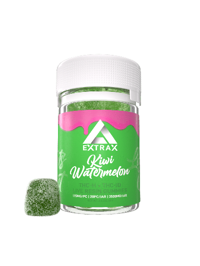 Extrax D8 Gummies - Lights Out - Kiwi Watermelon - 20CT Jar 3500mg - 6 Count Display Box