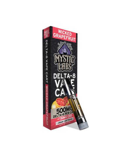 Mystic Labs D8 Carts - 500mg - Grapefruit - 12 Count Display Box