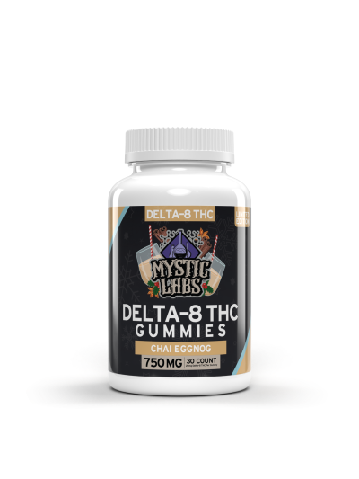 Mystic Labs Seasonal D8 Gummies - Chai Eggnog 750mg (6 pc per order)