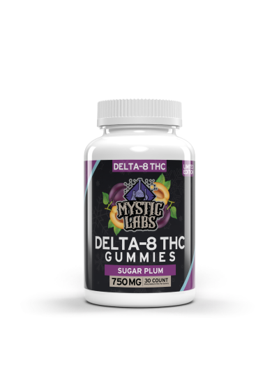 Mystic Labs Seasonal D8 Gummies - Sugar Plum 750mg (6 pc per order)