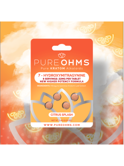 Pureohms 22mg 4ct - Citrus Splash 10 pack display