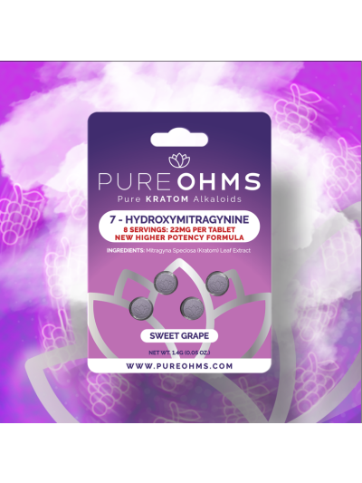Pureohms 22mg 4ct - Sweet Grape - 10 pack display