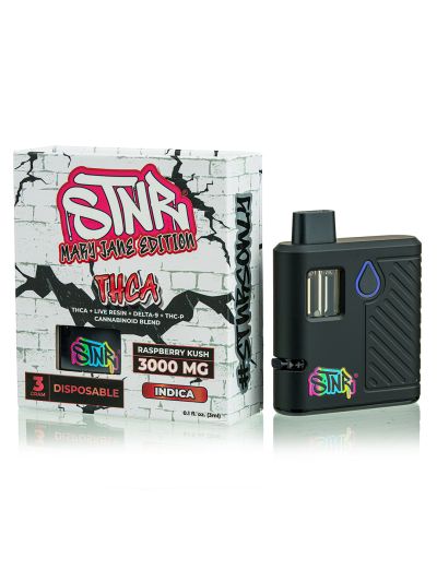 STNR Disposable 3 gram - THCA - Raspberry Kush (Indica) - 6 CT Display Box
