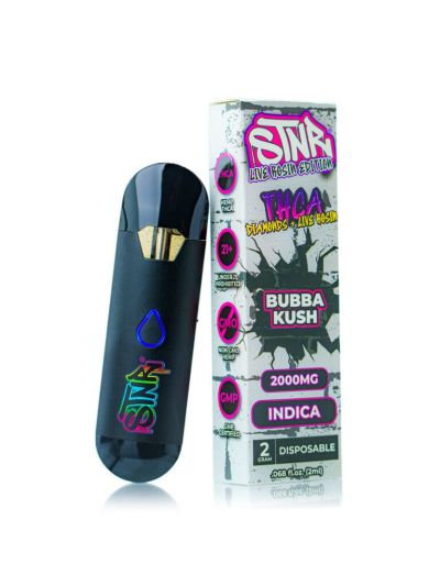 STNR D8 Disposable - Bubba Kush THCA (Indica) 2g - 6ct Display Box
