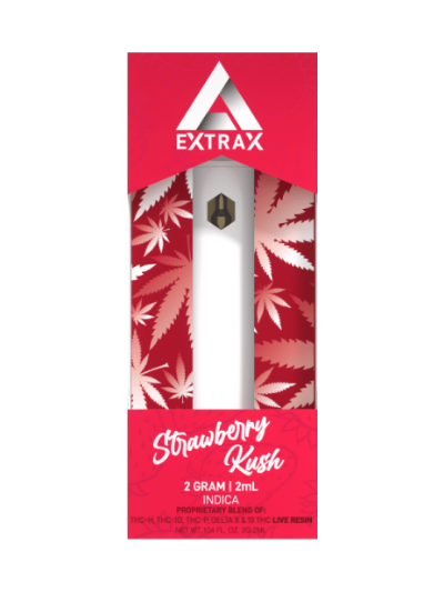 Extrax D8 Disposable - Lights Out - 2000mg - Strawberry Kush - 6 Count Display Box