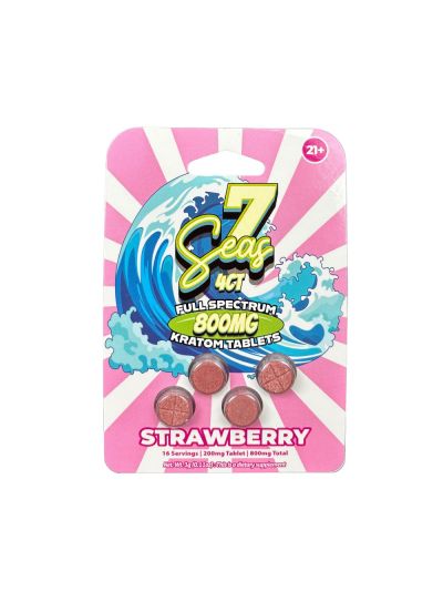 7Seas Full Spectrum Kratom - Strawberry - 800mg 
