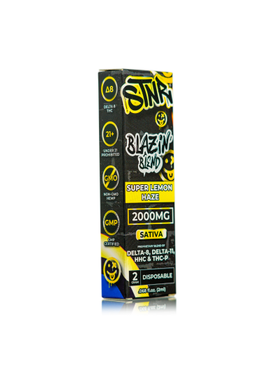 STNR D8 Disposable - Super Lemon Haze - Blazin Blend (Hybrid) 2000mg - 6 Count Display Box